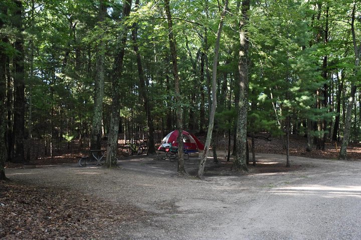 Tent Campsites Whispering Surf Campground at Bass Lake Pentwater Michigan